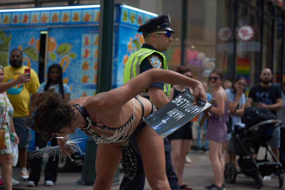 NYPD was banned from marching or involvement in official NYC Pride activities in May. On Pride Sunday, they clashed with LGBTQ+ park gathers.