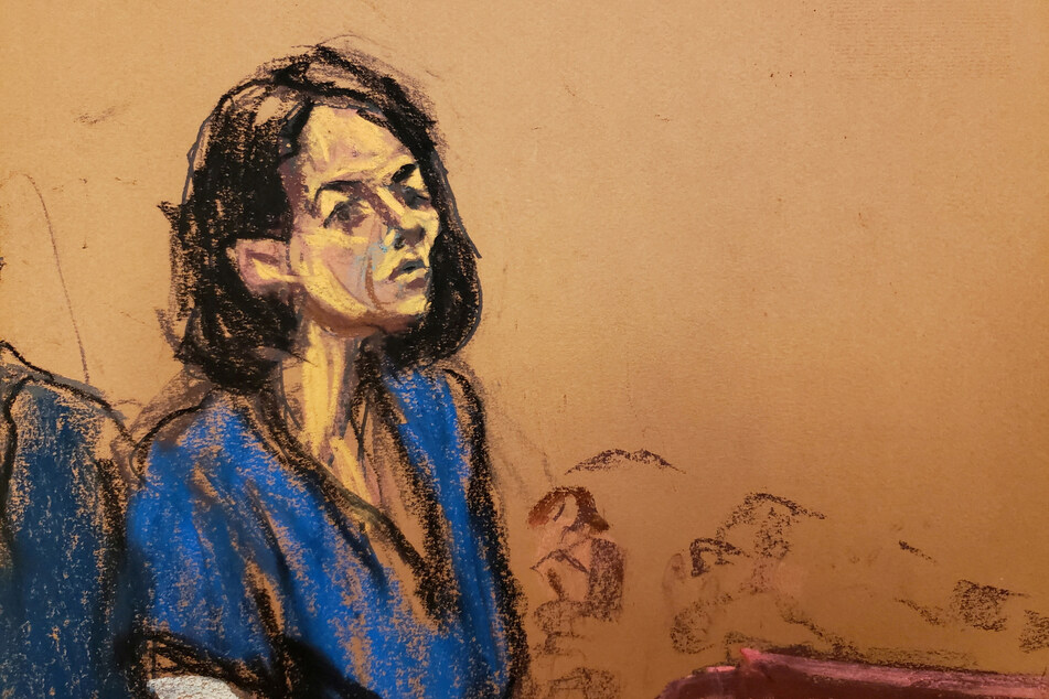 A courtroom sketch showed Ghislaine Maxwell addressing the judge during her sentencing last month, when she was dealt 20 years in prison for helping late financier Jeffrey Epstein sexually abuse underage girls.