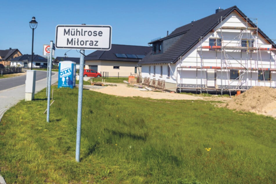 Schicke Eigenheime: Das neue Mühlrose der Umsiedler ist in der Gemeinde Schleife entstanden.