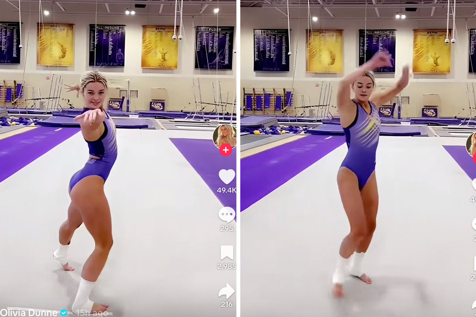 Olivia Dunne is soaking up her final year of competitive gymnastics, giving fans a viral glimpse of her inside competition training.