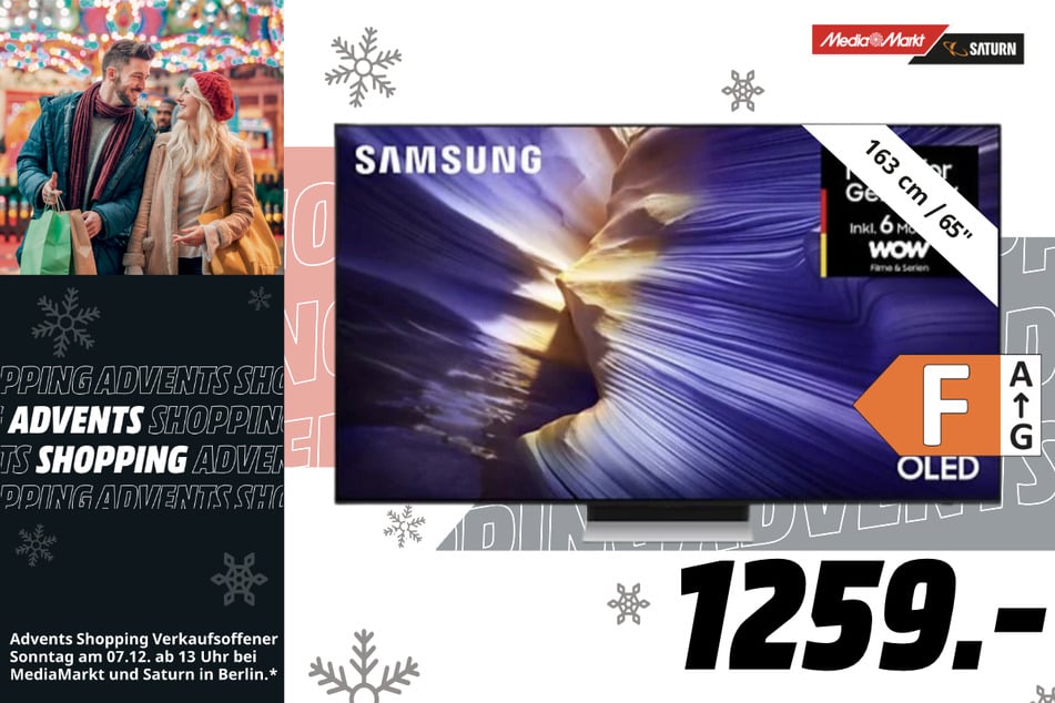 65-Zoll Samsung-Fernseher GQ65S90F für 1.259 Euro.