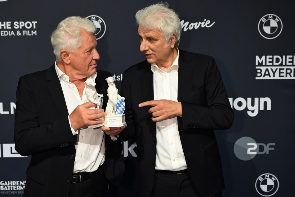 Miroslav Nemec (71) und Udo Wachtveitl (67) arbeiten seit 35 Jahren zusammen und wurden mit dem Ehrenpreis des "Blauen Panthers" ausgezeichnet.