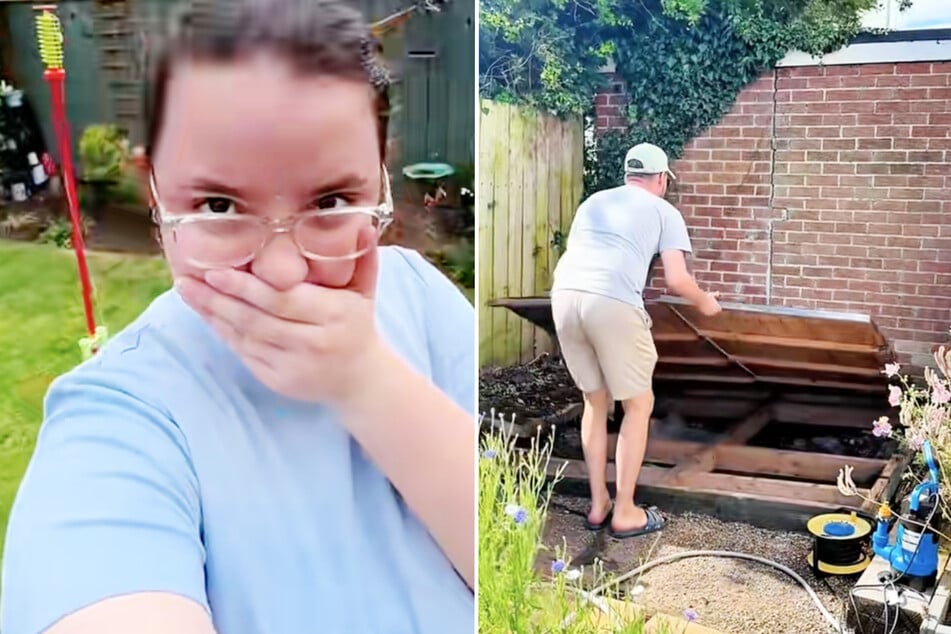Phoebe Smyrell und ihre Familie entdeckten beim Abriss einer Laube einen alten Bunker.