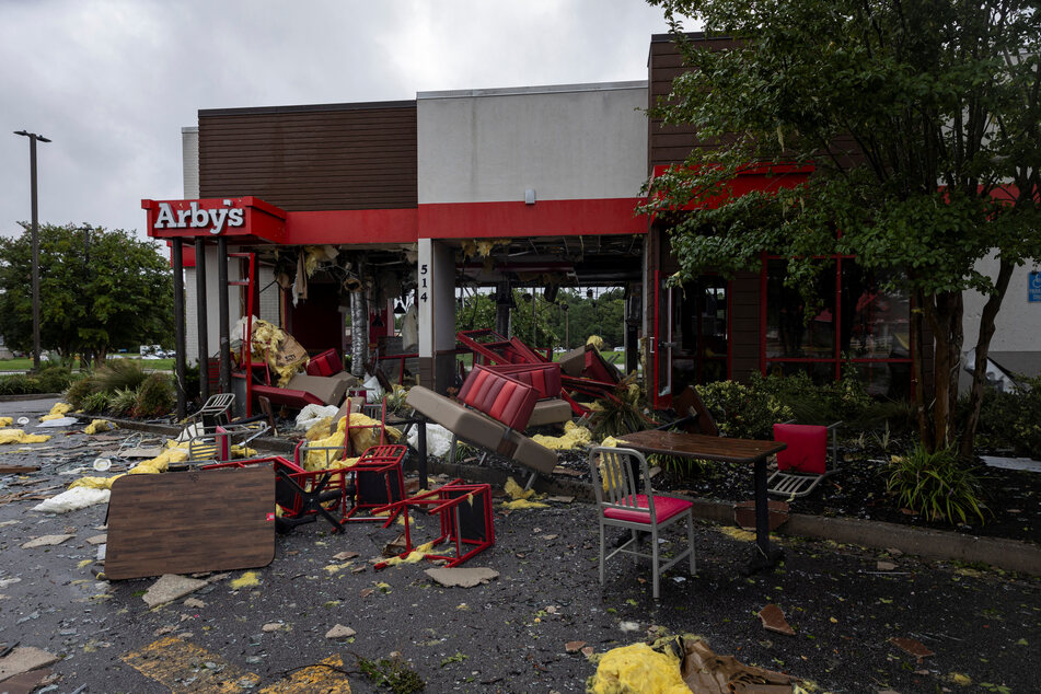 Tropical Storm Debby made landfall in South Carolina Thursday, causing damage with winds of up to 80 miles per hour.