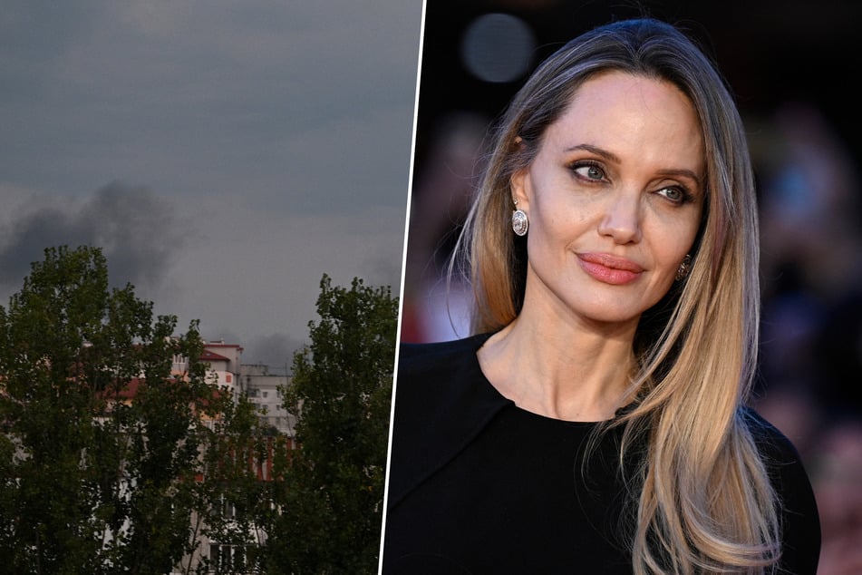 Angelina Jolie visited maternity ward and a children's hospital in Ukraine on Wednesday.