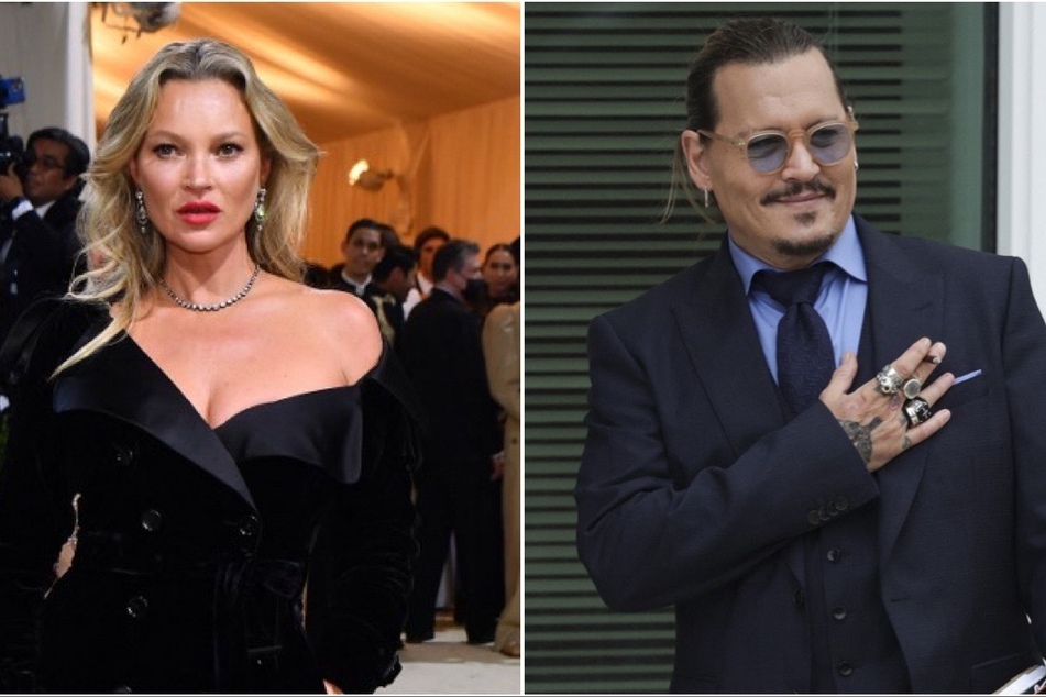 Spotted! Kate Moss (l.) was seen attending Johnny Depp's (r.) third performance in England . Are reconciliation sparks flying between these two?