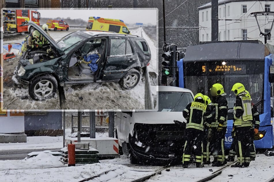 Unfall A4: Schnee-Chaos sorgt für mehrere Unfälle in Chemnitz und Umgebung