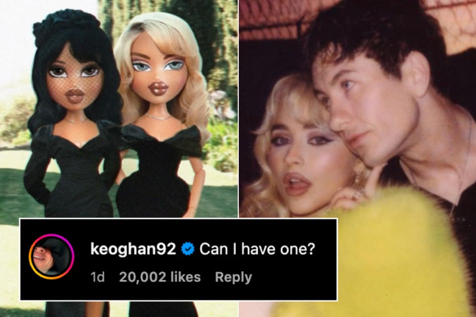 Sabrina Carpenter's alleged boyfriend Barry Keoghan (r.) wants a Bratz doll that looks like her from her recent music video.