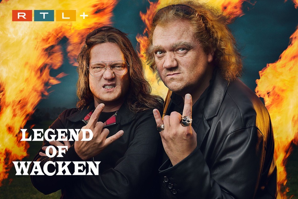 Aurel Manthei und Charly Hübner (l.) sind Thomas Jensen und Holger Hübner in der neuen RTL-Serie "Legend of Wacken".
