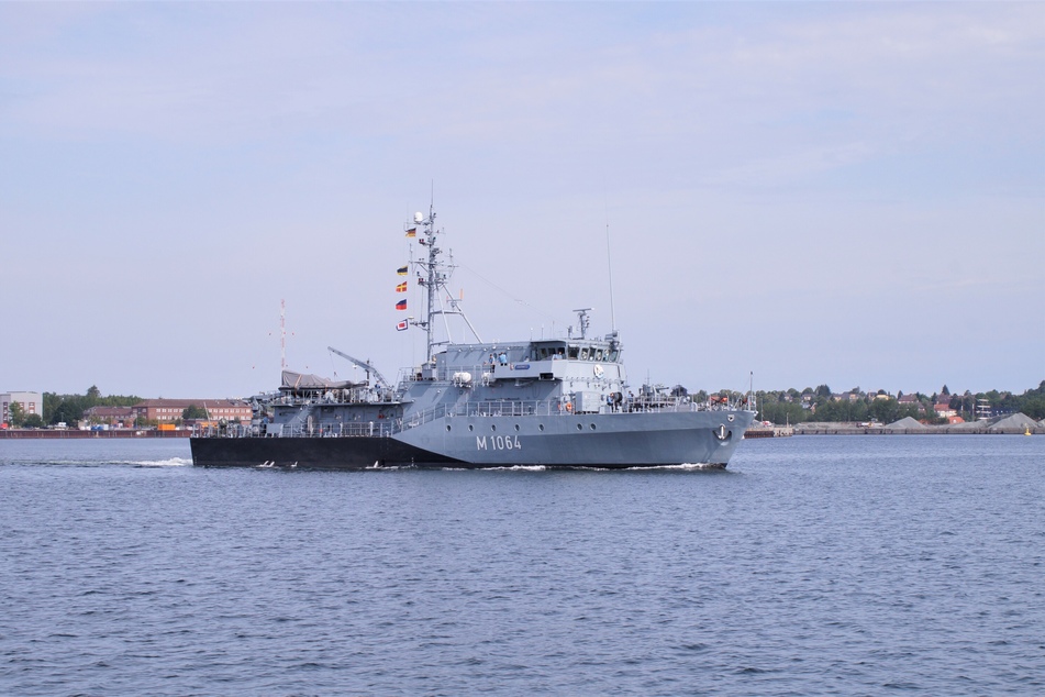 Das Minenjagdboot "Grömitz" läuft am Samstag zum nächsten Einsatz aus.