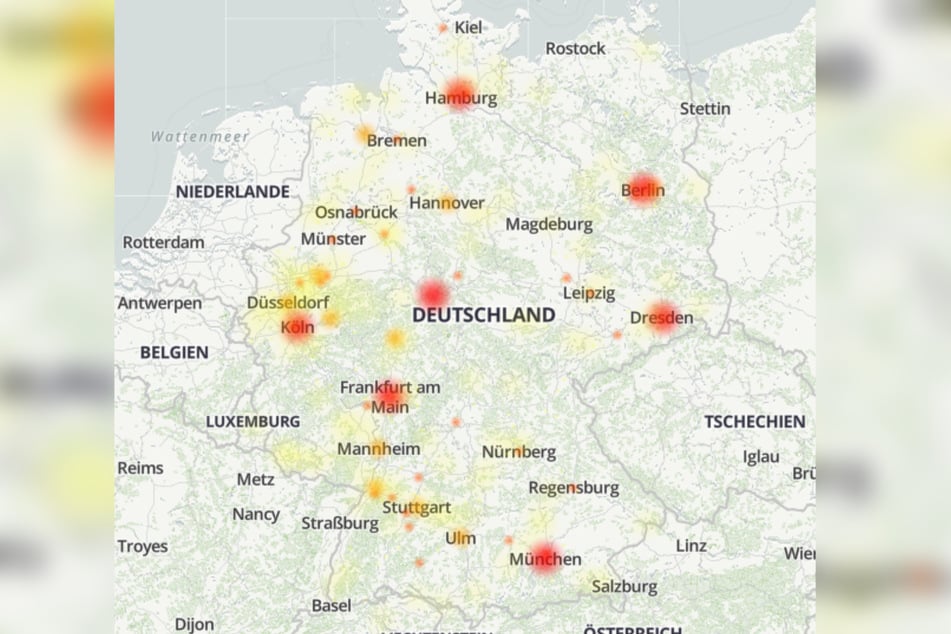 Auf allestörungen.de meldeten tausende User, dass sie Probleme mit dem KI-Chatbot haben.