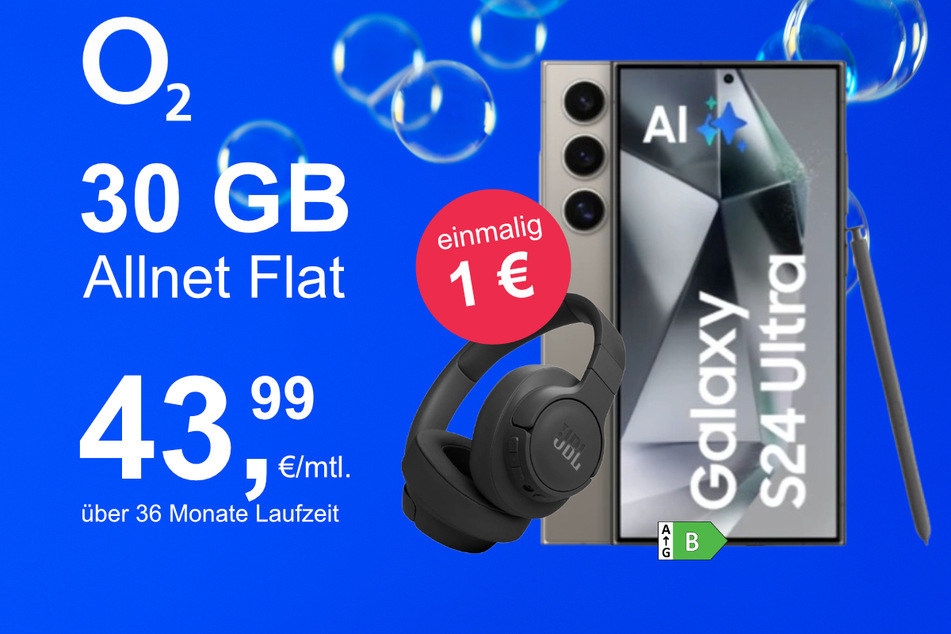 Das Samsung Galaxy S24 Ultra im o2 Mobile M für einmalig 1 Euro.