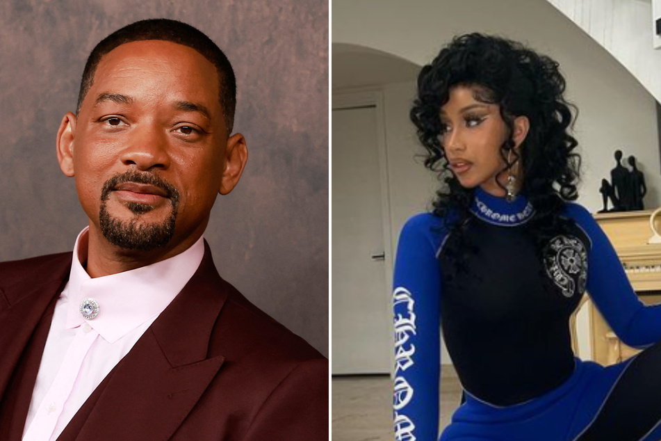 Rapper Cardi B (r.) came to the defense of Will Smith (l.) on Instagram live.