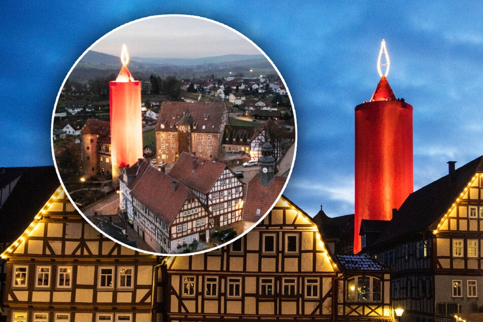 Keine KI, kein Photoshop, aber im Guinness-Buch! Diese Riesenkerze strahlt über deutscher Stadt