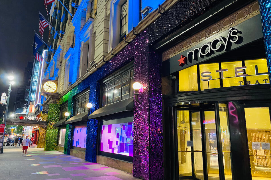 Macy's Herald Square, the largest store in the country, decked out its windows in rainbow for Pride month.