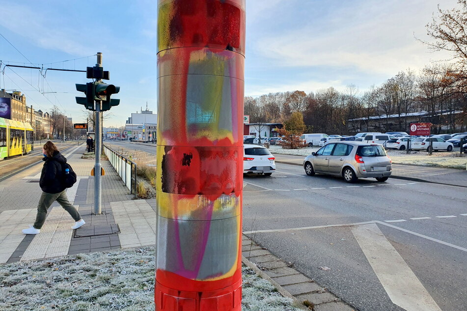 27 Blitzer wurden in Chemnitz beschmiert. Unter Verdacht steht eine Chemnitzerin (20).