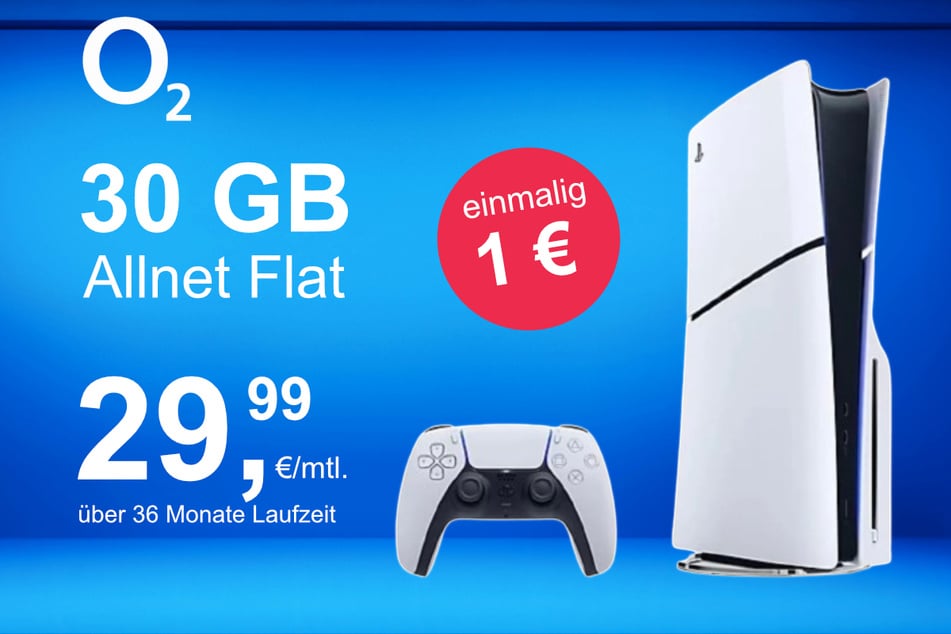 Die PS5 Slim Digital Edition im o2 Mobile M inkl. 30 GB+ für einmalig nur 1 Euro.