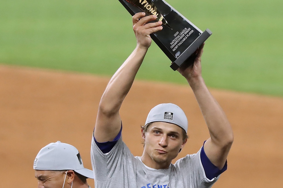 Shortstop Corey Seager and the Dodgers beat the Braves in game seven of the 2020 NLCS on the way to their World Series crown.