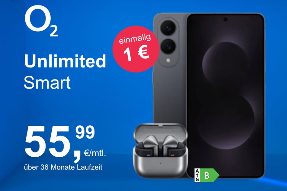 Das Samsung Galaxy S25 Edge + Buds 3 Pro im o2 Mobile Unlimited Smart für einmalig 1 Euro.