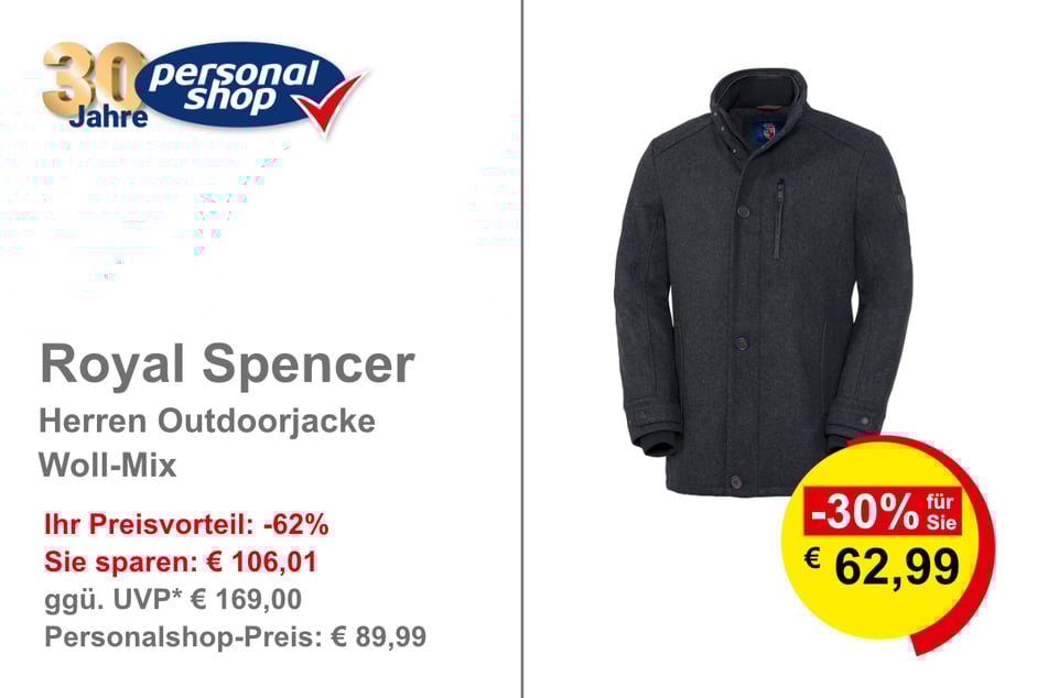 Royal Spencer Herren Outdoorjacke Woll-Mix