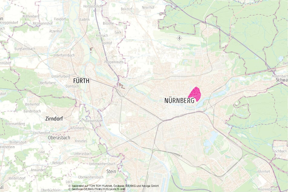 Ausbaugebiet Nürnberg Gärten bei Wöhrd.