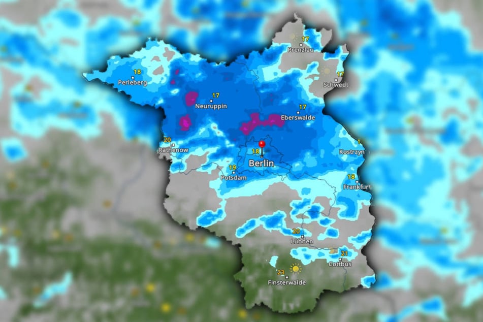 Am Mittwoch ziehen erneut gewittrige Schauer über Brandenburg und Berlin hinweg.