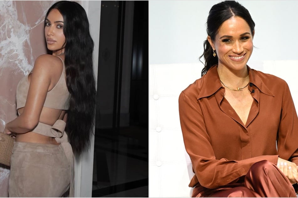 Meghan Markle (r.) is reportedly eyeing Kim Kardashian for a collaboration.
