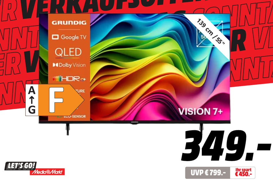 55-Zoll Grundig-Fernseher für 349 statt 799 Euro.