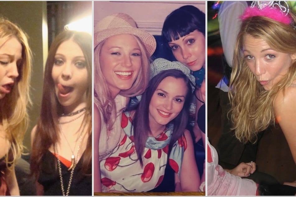 Balek Lively (r.) honored Gossip Girl's 18th anniversary with rare BTS pics with her co-stars.