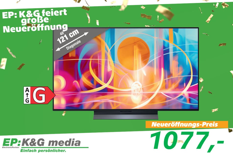 48-Zoll LG-Fernseher für 1.077 Euro.