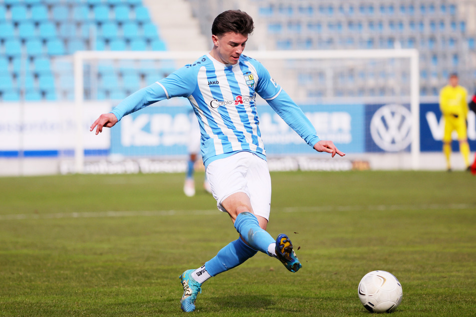 Leon Damer (24) erzielte am Samstag zwei Tore für den CFC und sicherte damit den Sieg für die Himmelblauen.