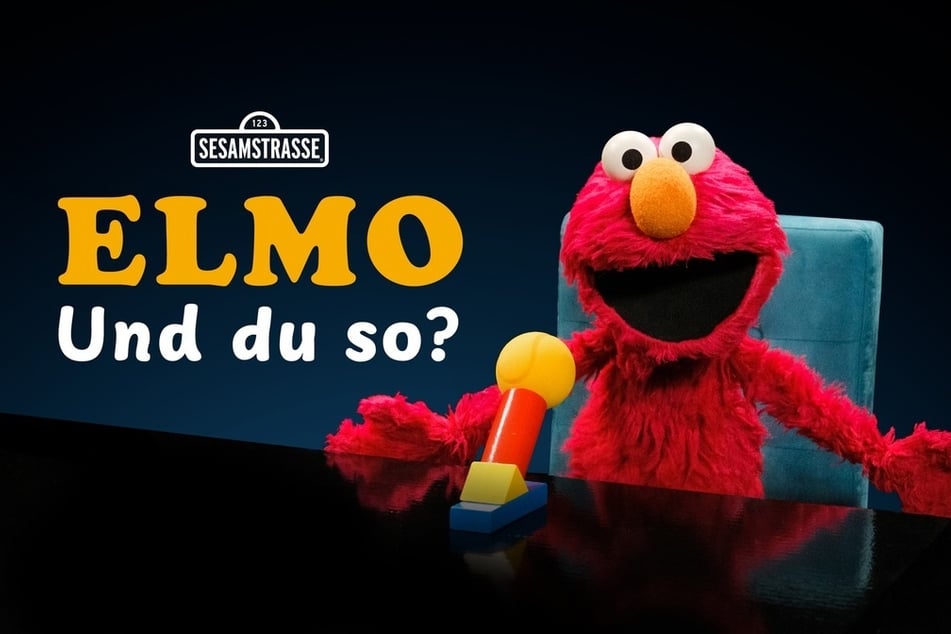 Das kleine rote Monster aus der "Sesamstraße" fragt seinen prominenten Gästen Löcher in den Bauch.