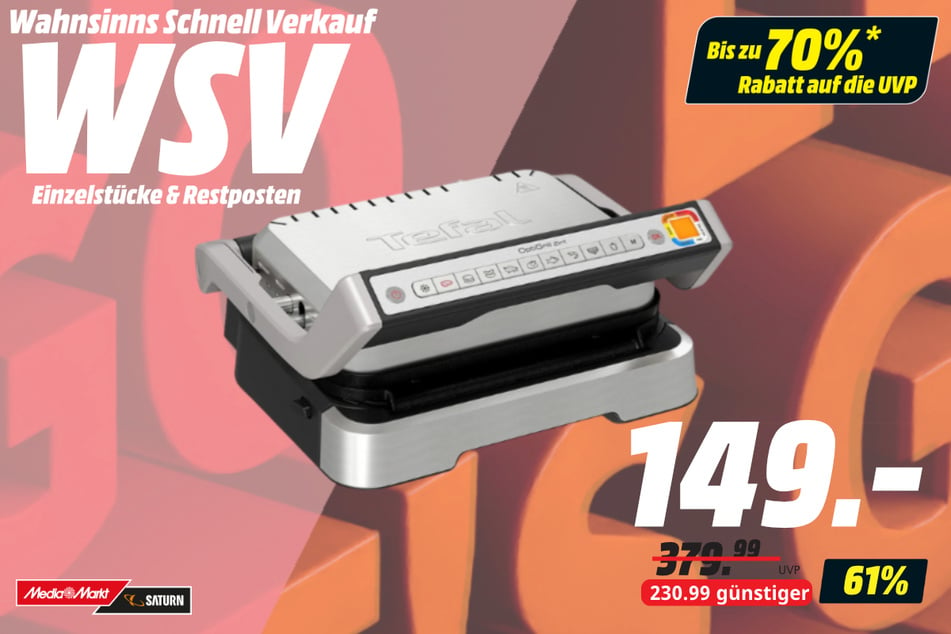 Tefal-Kontaktgrill für 149 statt 379,99 Euro.