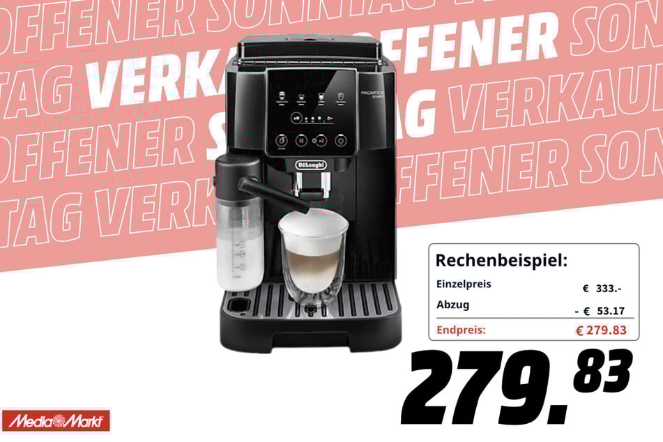 DeLonghi-Kaffeevollautomat für 279,83 Euro.