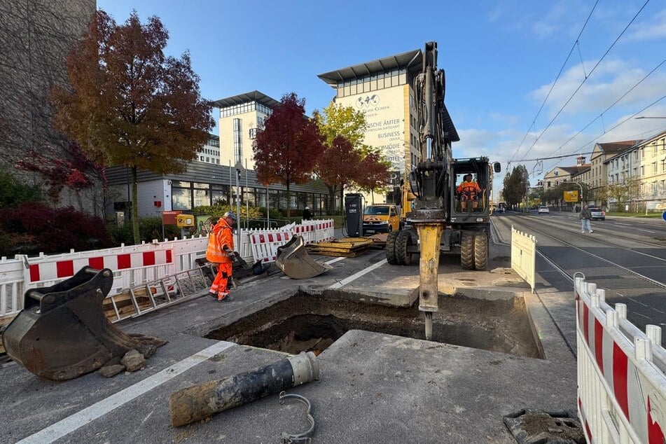 Gegen 10 Uhr trat am Mittwoch ein Fernwärme-Leck auf.