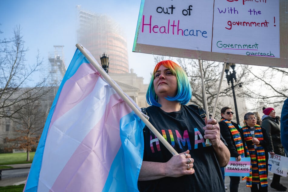 Protesters have taken to the streets to speak out against a slew of anti-trans legislation exploding in states across the US.