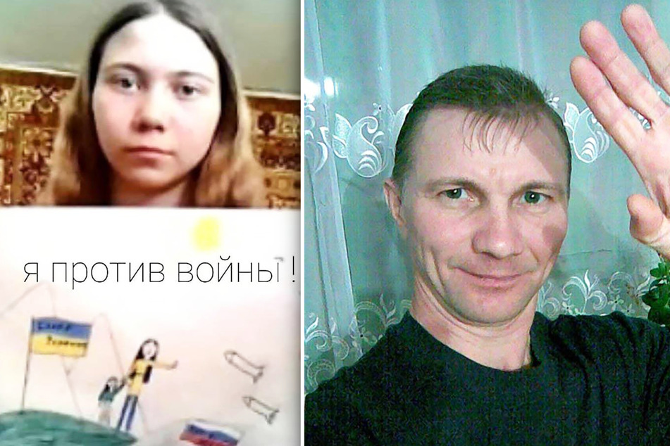 Russisches Mädchen malte Anti-Kriegs-Bild: Floh ihr Vater nach der Festnahme?