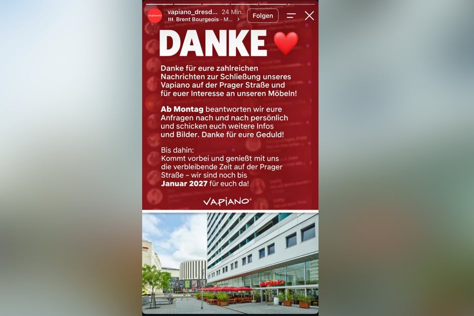 Noch bis Januar kann im Vapiano gespeist werden.