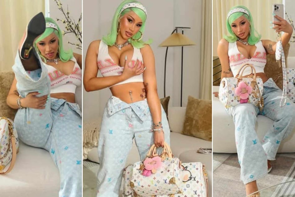 Rap star Cardi B is feeling herself in these latest Springtime selfie pictures, and the fans are living for it!