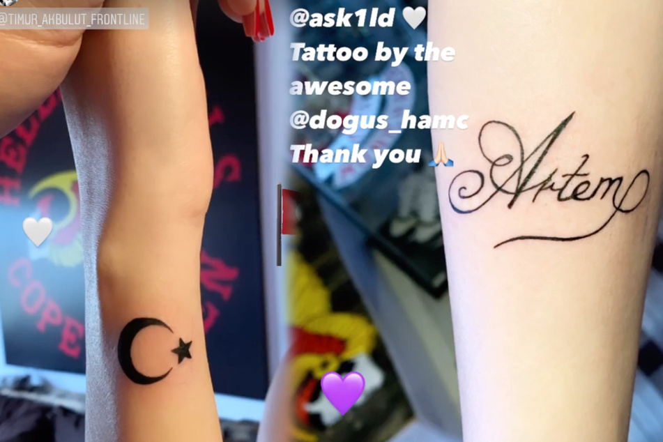 Nathalie Volk (24) zeigt ihre beiden neuen Tattoos in ihrer Instagram-Story.