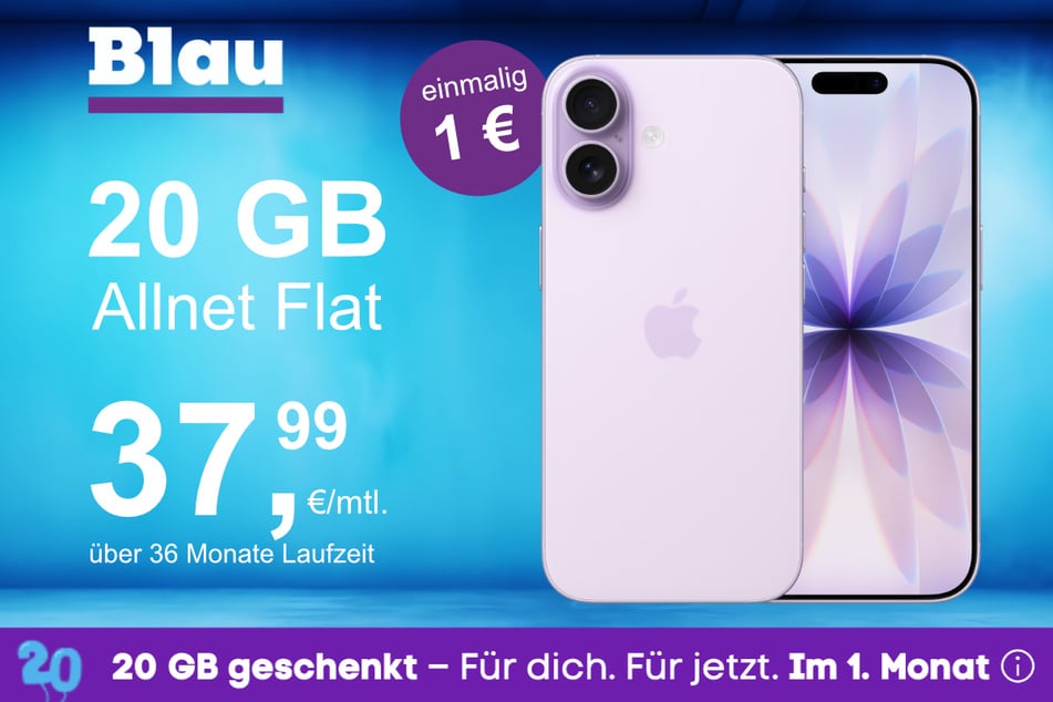 Das neue iPhone 17 im o2 Mobile M für einmalig 1 Euro.