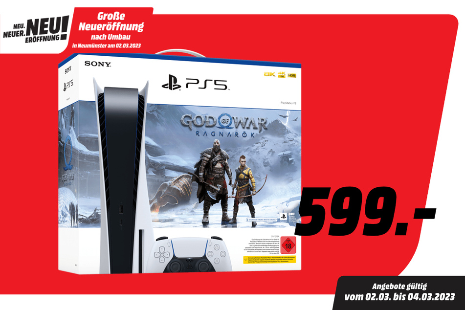 Sony Playstation 5 im Bundle für 599 Euro.
