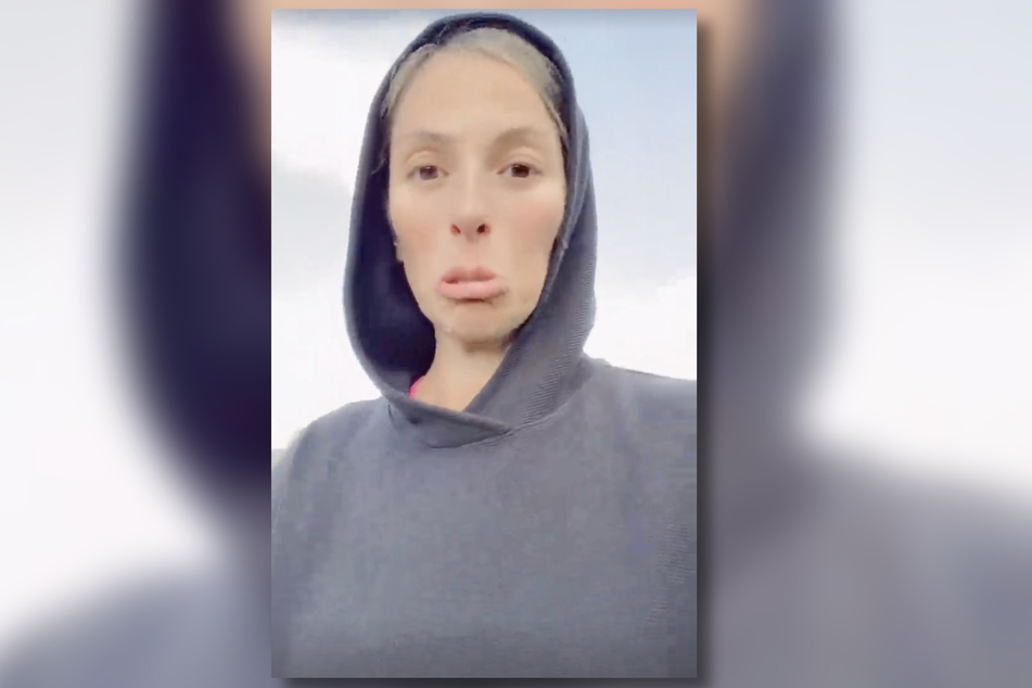 Die altbekannte "Schippe": Gülcan Kamps (39) imitierte in ihrer Instagram-Story ihr Baby, welches kurz vor einem Schrei-Anfall steht.