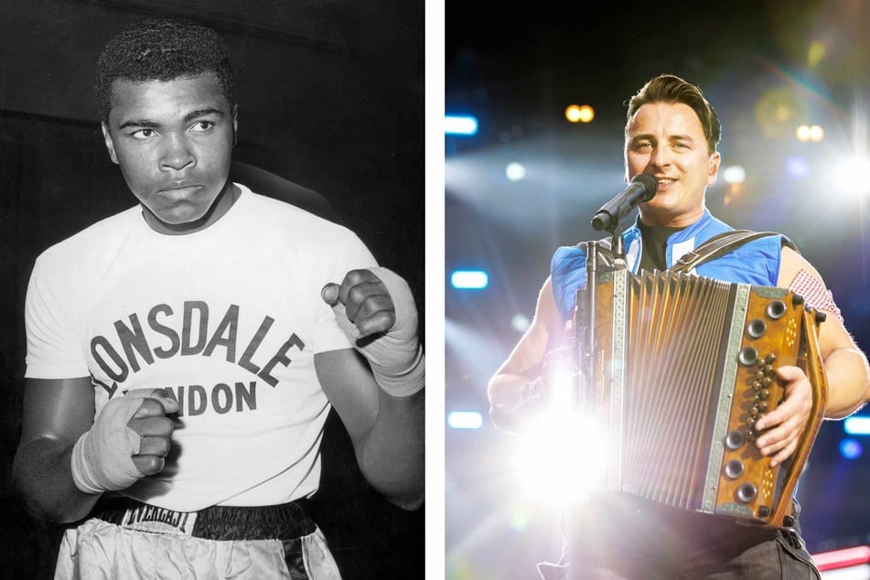 Im vorigen Jahr hat sich Andreas Gabalier (40, r.) bei seinem Konzert wie Muhammad Ali (1942-2016) gefühlt.