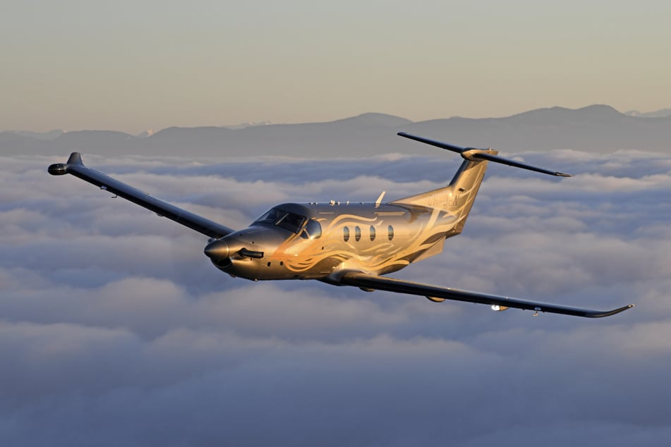 Eine Pilatus PC-12. Lisa Müller macht in einem Flieger dieses Typs ihren Flugschein.