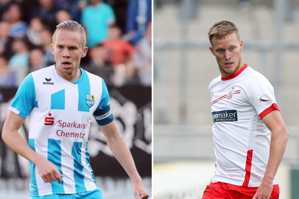 Dennis Grote (36, l.) und Gerrit Wegkampf (30, r.) waren vor ihrer Zeit in Münster in Chemnitz beziehungsweise Zwickau aktiv. Grote stieg mit dem CFC 2019 sogar in die 3. Liga auf.