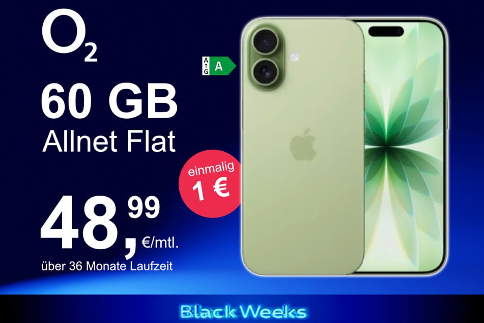 Das neue iPhone 17 inkl. 60 GB Datenvolumen für nur 1 Euro exklusiv bei o2.