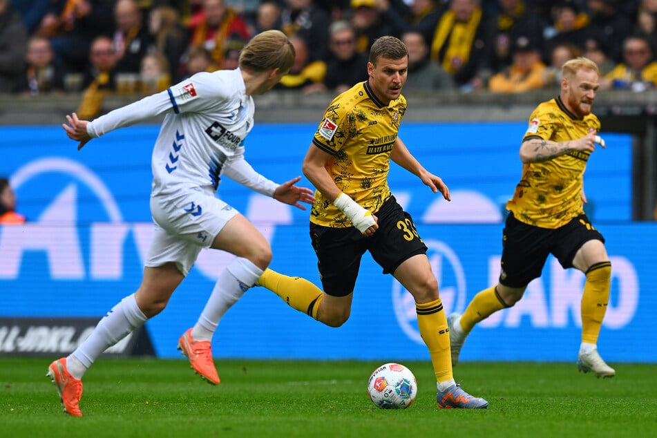 Christoph Daferner war wie so oft einer der besten Dynamo-Spieler.