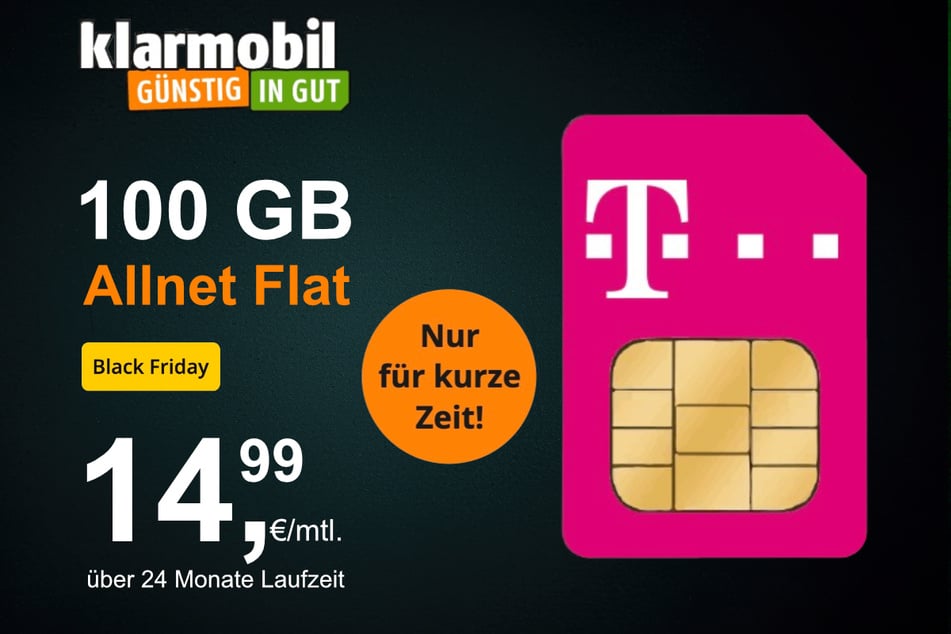 Die 100 GB Telekom Allnet Flat für nur 14,99 Euro pro Monat.