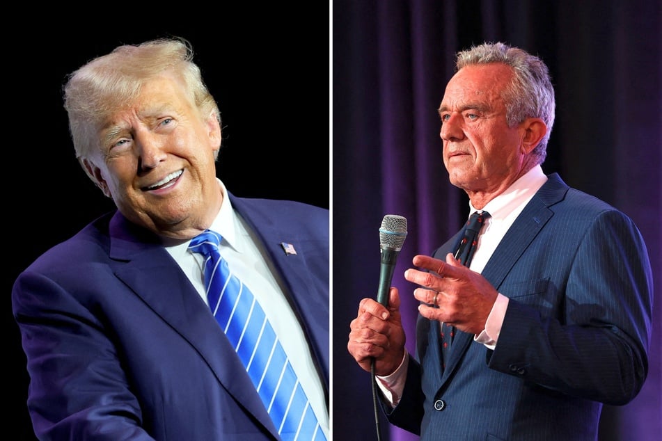 Presidential candidate Robert F. Kennedy Jr. (r.) has reportedly offered Donald Trump his endorsement in exchange for the promise of a White House cabinet job.